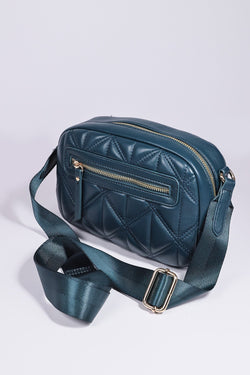 Carraig Donn Quilted Crossbody Bag in Teal