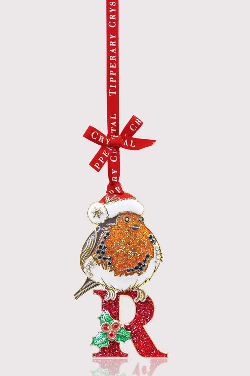 R Alphabet Robin Christmas Tree Decoration