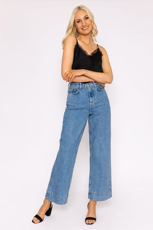 Rebecca Wide Jeans in Denim 32