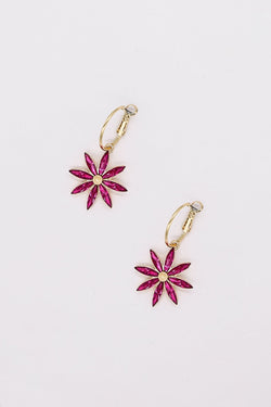 Carraig Donn Red Flower Earrings