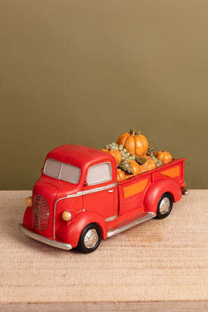 Red Halloween Truck Ornament