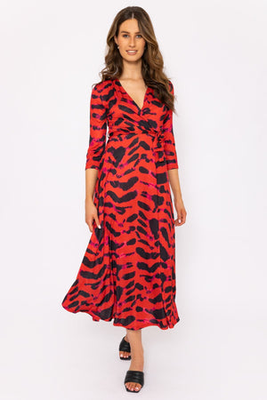 Red Print Maxi Dress