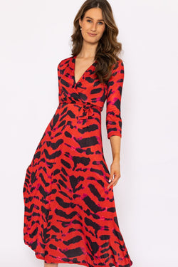 Carraig Donn Red Print Maxi Dress