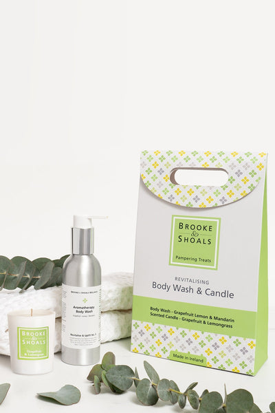 Carraig Donn Revitalising Wellness Pampering Body Wash & Candle Set