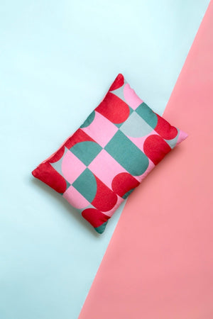 Riley Pink Geo Cushion