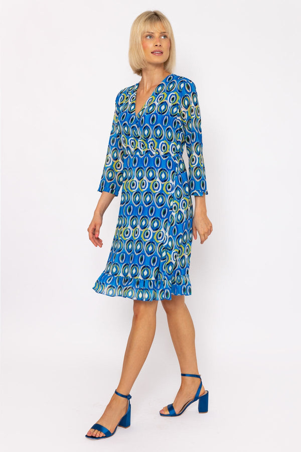 Carraig Donn Roisin Blue Print Knee Length Dress