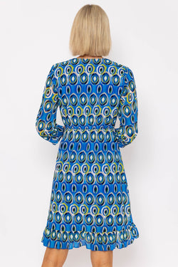 Carraig Donn Roisin Blue Print Knee Length Dress