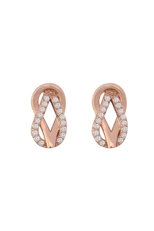 Carraig Donn Rose Double Swirl Earrings