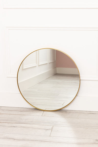 Carraig Donn Round Gold Modern Mirror