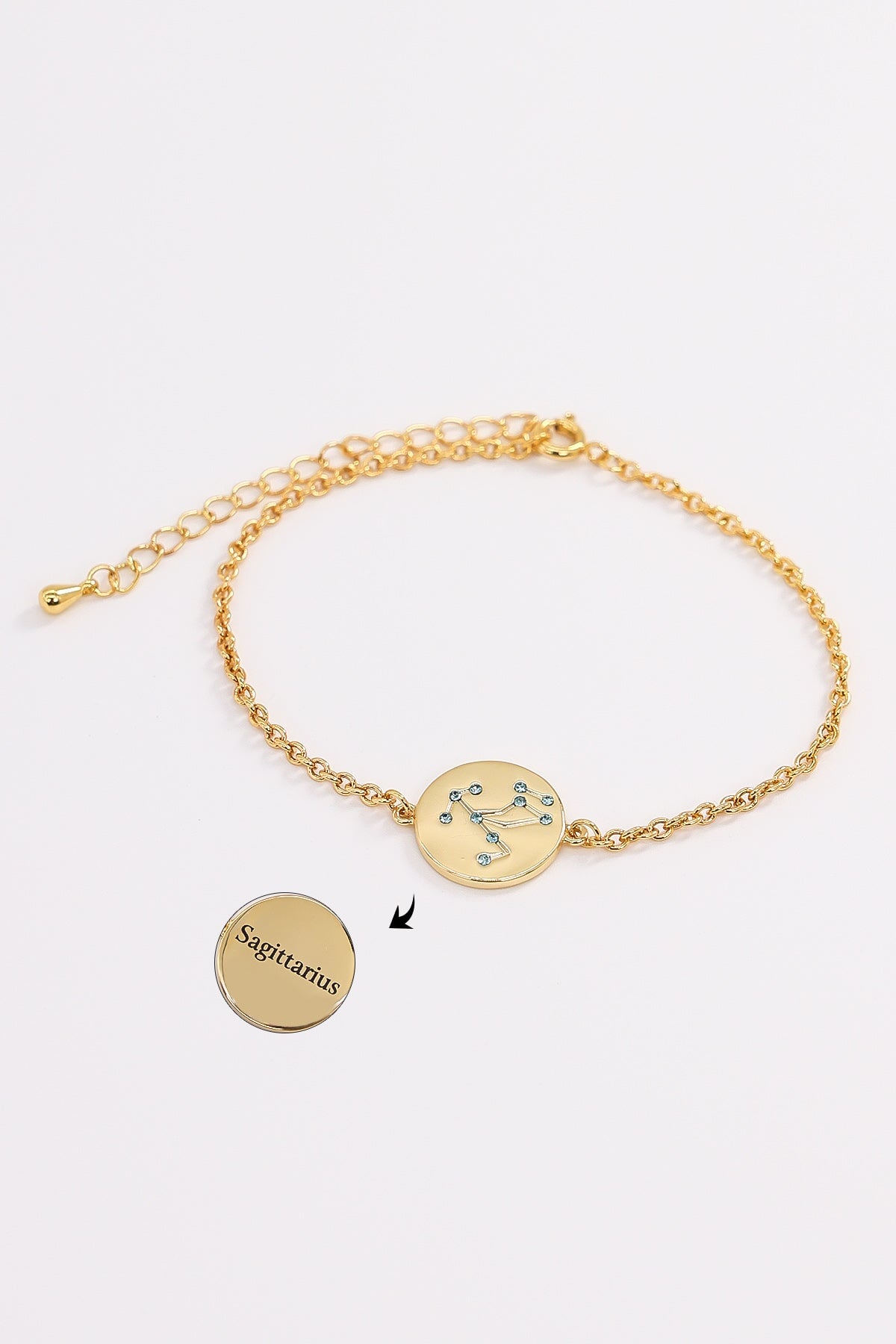 Get Gold Plated Sagittarius Zodiac Charm Bracelet at ₹ 1236 | LBB Shop