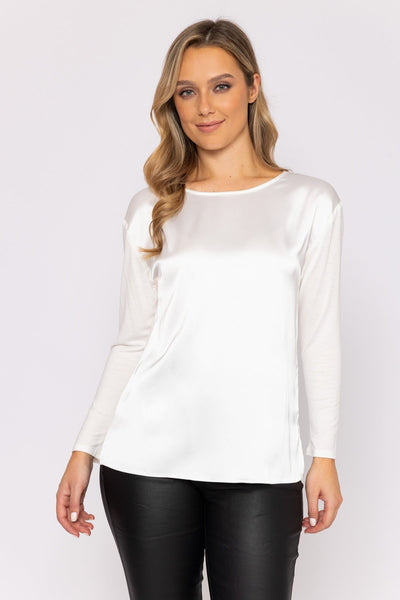 Carraig Donn Satin Front Top in Ivory