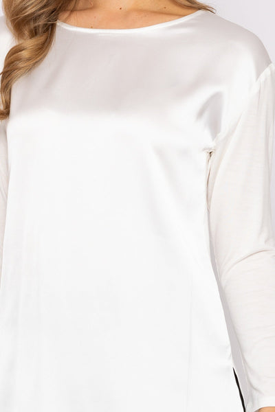 Carraig Donn Satin Front Top in Ivory