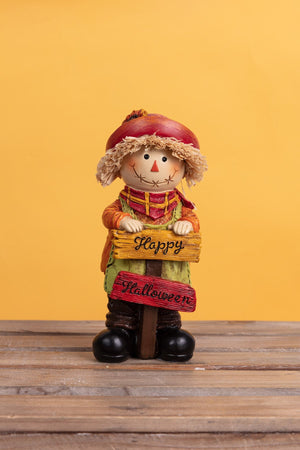 Scarecrow with Plaque Ornament