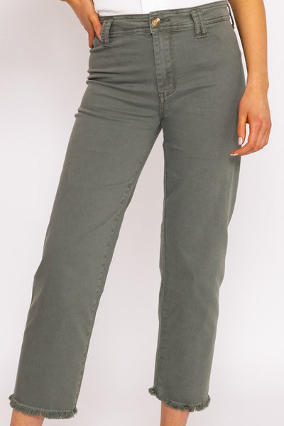 Carraig Donn Seamless Hem Jeans in Khaki