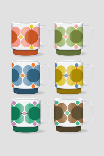 Carraig Donn Set of 6 Stacking Mugs - Atomic Flower