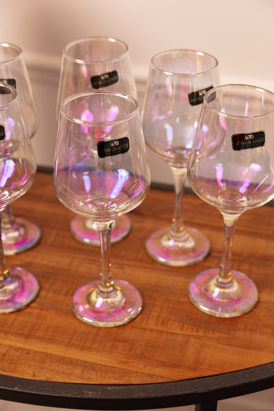 Carraig Donn Set of 6 Unicorn Lustre Wines Glasses
