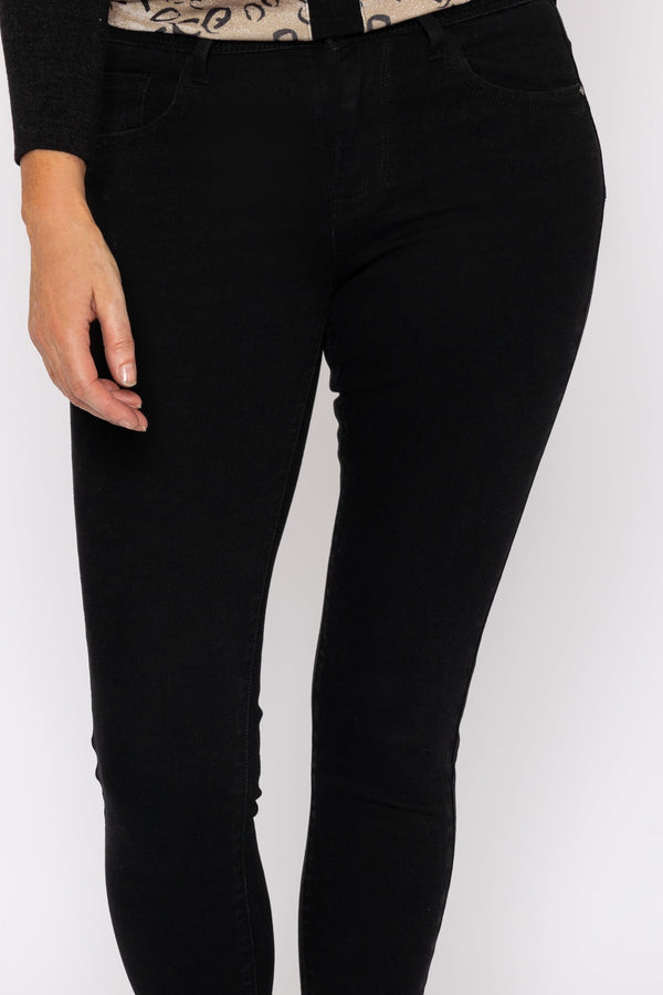 Short Zip Jeans in Black | Trousers | Carraig Donn