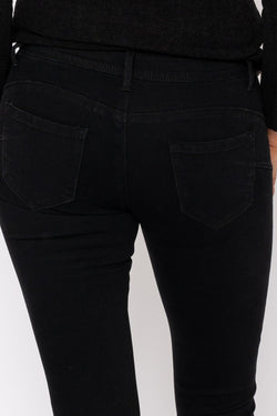 Carraig Donn Short Zip Jeans in Black