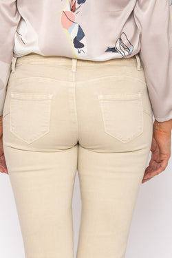 Carraig Donn Short Zip Jeans in Cream