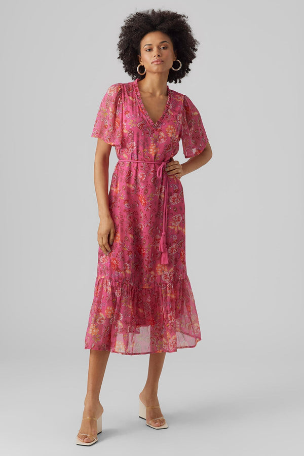 Silo Midi Dress in Pink - Midi Dresses