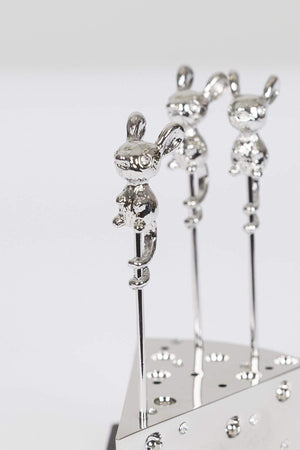 Carraig Donn Silver Mice Cheese Picks on Stand