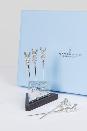 Carraig Donn Silver Mice Cheese Picks on Stand