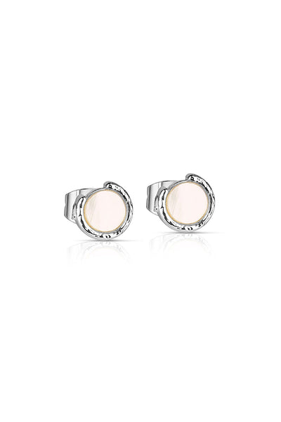 Carraig Donn Silver Plated Earrings with Natural Shell Pearl