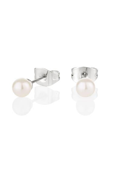 Carraig Donn Silver Plated Pearl Stud Earrings