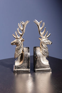 Carraig Donn Silver Stag Bookends