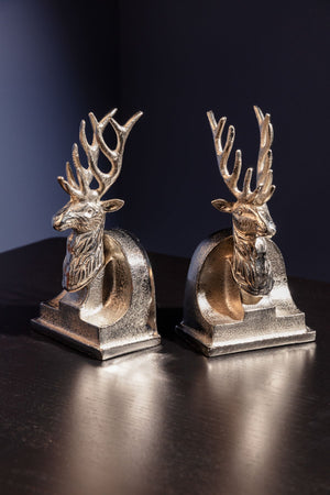 Silver Stag Bookends