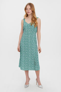 Carraig Donn Sleeveless Dress in Green Print