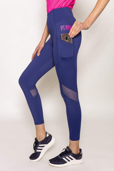 Carraig Donn Sports Leggings with Deep Side Pockets in Navy