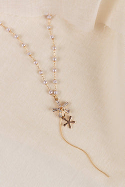 Carraig Donn Star & Pearl Necklace in Gold