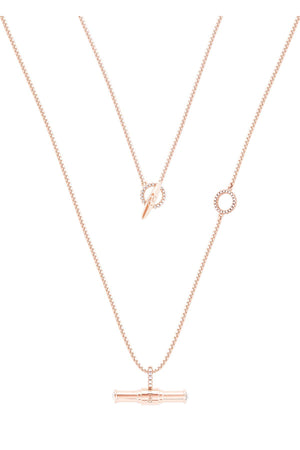 T-Bar Toggle Pendant in Rose Gold