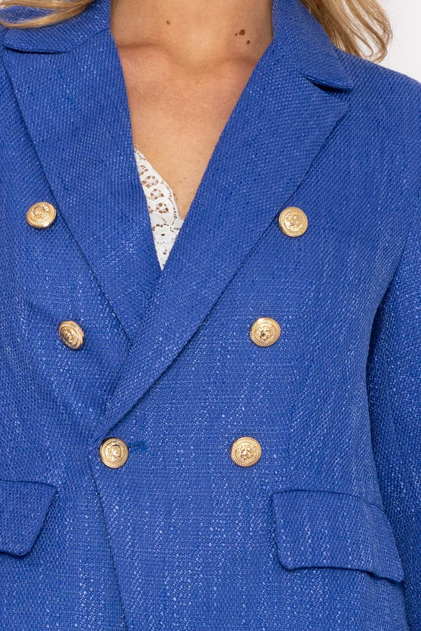Textured Blazer in Dark Blue Carraig Donn