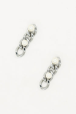 Carraig Donn Triple Link Earrings in Silver