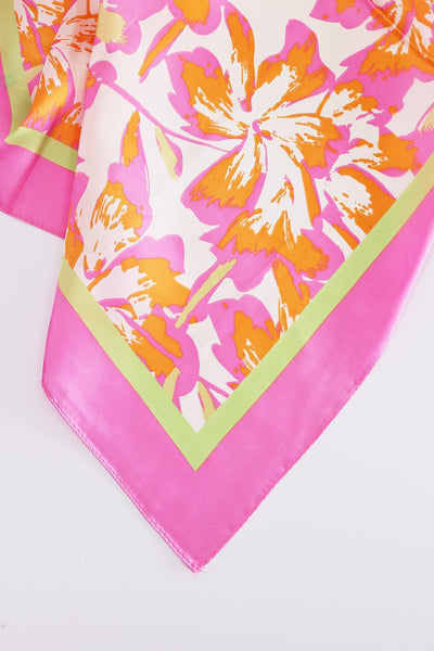 Carraig Donn Tropical Square Neckerchief in Pink