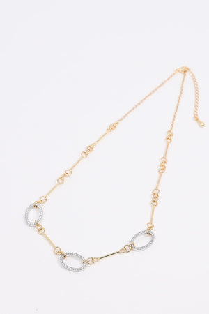 Two Tone Oval Necklace