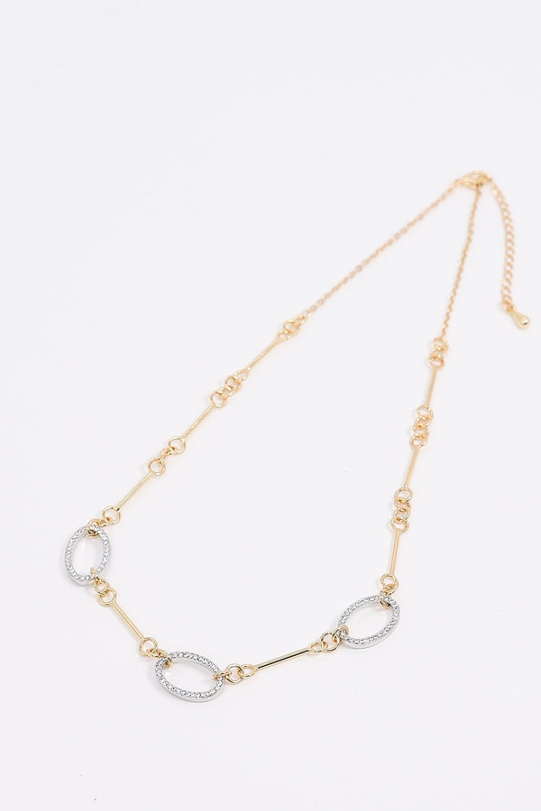Carraig Donn Two Tone Oval Necklace