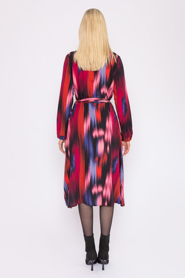 Carraig Donn Viscose Midi Dress in Multi Print