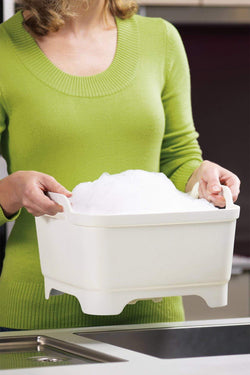 Carraig Donn Wash & Drain Wash Up Bowl in White/Green