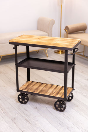 Wooden Bar Cart