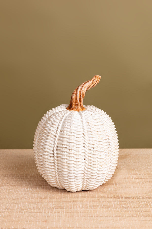 Carraig Donn Woven White Decorative Pumpkin