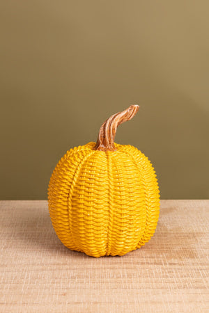 Woven Yellow Decorative Pumpkin