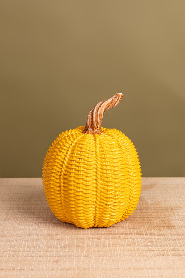 Carraig Donn Woven Yellow Decorative Pumpkin
