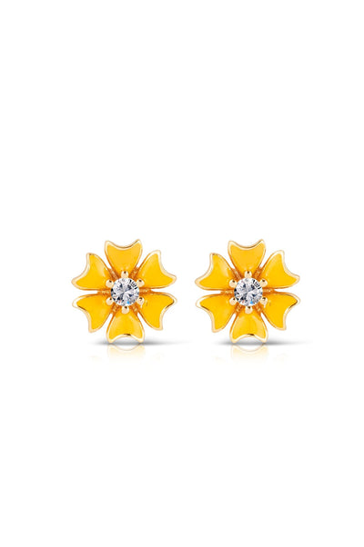 Carraig Donn Yellow Flower Earrings
