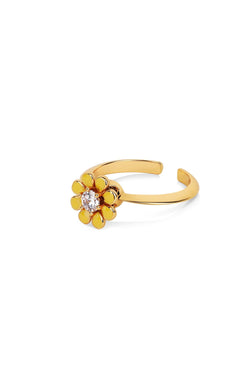 Carraig Donn Yellow Flower Revolving Ring